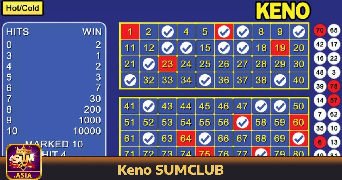 Keno SUMCLUB 2 Các loại cược phổ biến tại Keno SUMCLUB