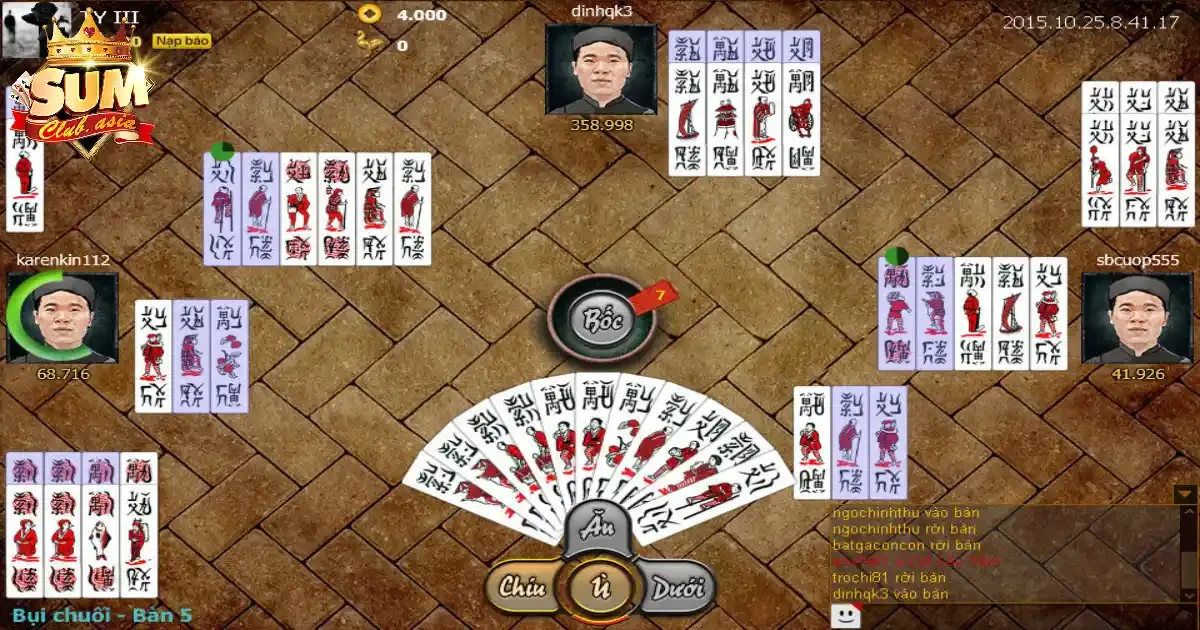 Kinh nghiệm Chơi Bài Chắn Sumclub Từ Người Chơi Lâu Năm 4 Bí kíp thắng lớn khi chơi game bài Chắn trực tuyến